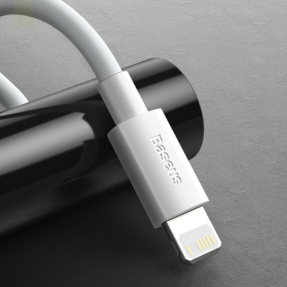 Baseus Simple Wisdom Data Cable Kit USB-C to Lightning PD 20W (2PCS/Set) 1.5m White_27