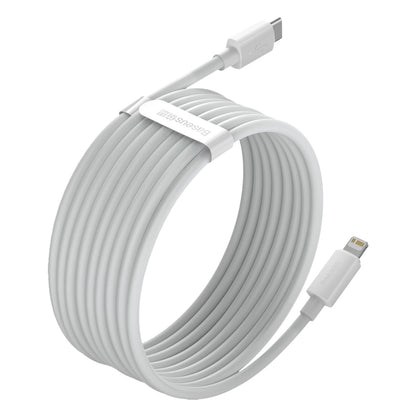 Baseus Simple Wisdom Data Cable Kit USB-C to Lightning PD 20W (2PCS/Set) 1.5m White_11