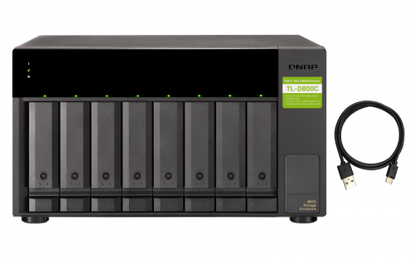 QNAP TL-D800C caja para disco duro externo Carcasa de disco duro/SSD Negro, Gris 2.5/3.5"_0