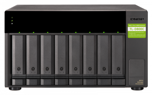QNAP TL-D800C caja para disco duro externo Carcasa de disco duro/SSD Negro, Gris 2.5/3.5"_2