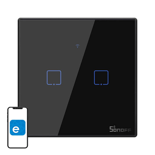 Touch light switch WiFi + RF 433 Sonoff T3 EU TX (2-channel)_0