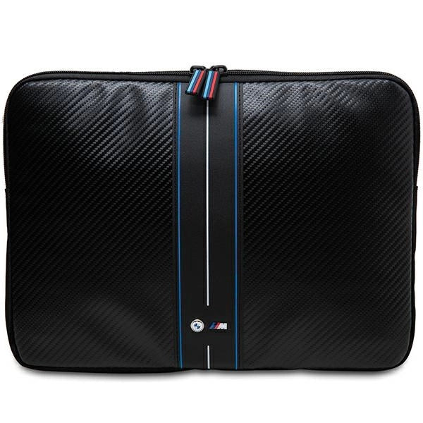 BMW Carbon &amp; Blue Stripe sleeve for a 16&quot; laptop - black_0