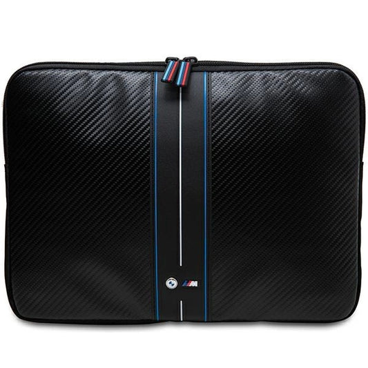 BMW Carbon &amp; Blue Stripe sleeve for a 16&quot; laptop - black_0