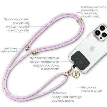 Guess CBDY Cord phone strap - lilac_1