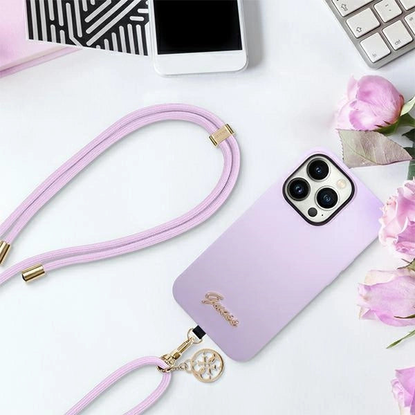 Guess CBDY Cord phone strap - lilac_3