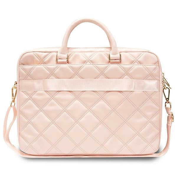 Guess Quilted 4G bag for a 16" laptop - pink_2