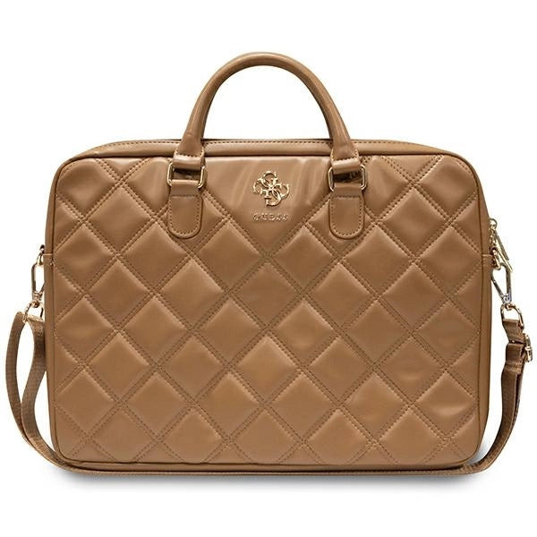 Guess Quilted 4G bag for a 16" laptop - brown_0