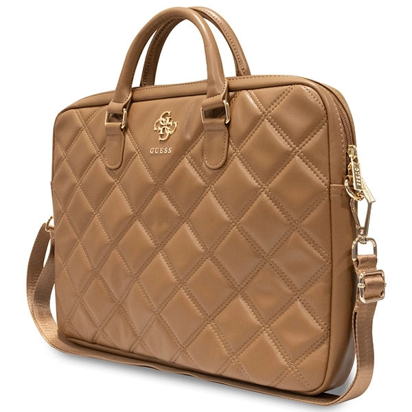 Guess Quilted 4G bag for a 16" laptop - brown_1