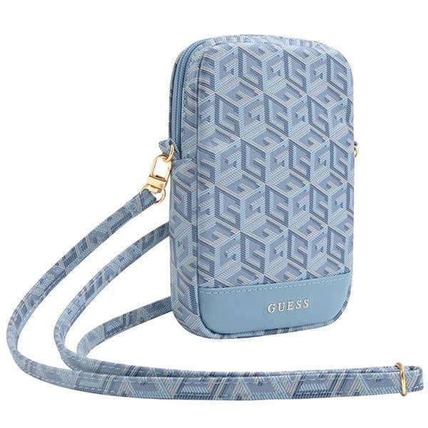 Guess Zip GCube Bottom Stripe phone bag - blue_0