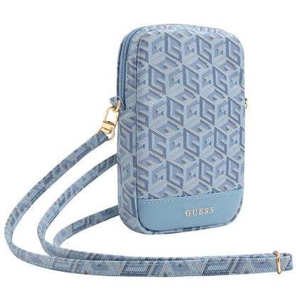 Guess Zip GCube Bottom Stripe phone bag - blue_0