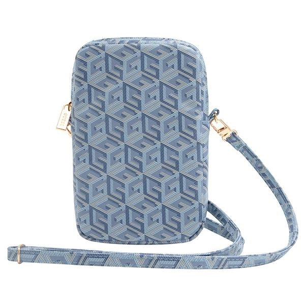 Guess Zip GCube Bottom Stripe phone bag - blue_1