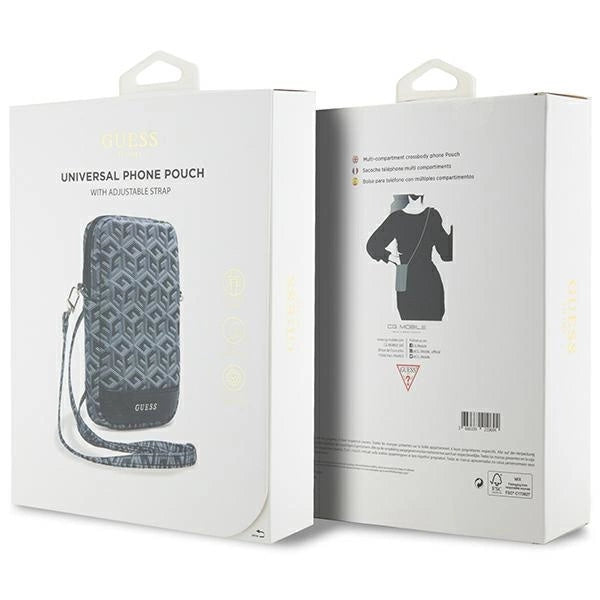 Guess Zip GCube Bottom Stripe phone bag - black_4