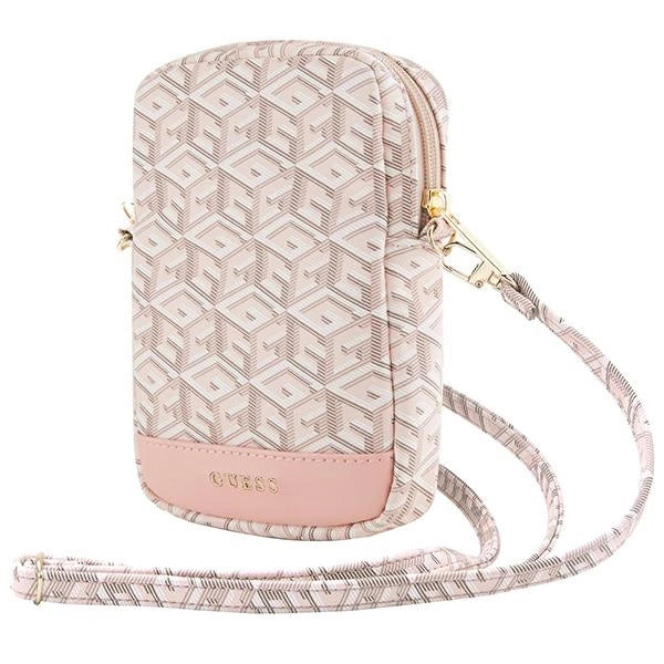 Guess Zip GCube Bottom Stripe phone bag - pink_0