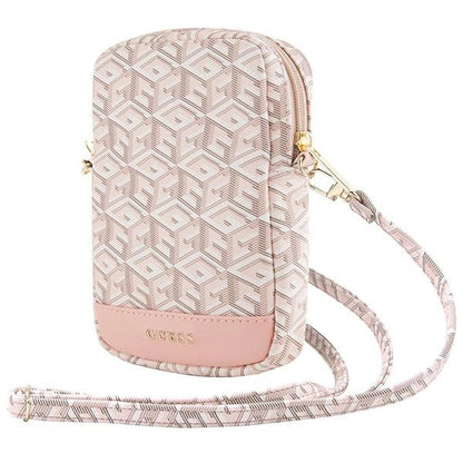 Guess Zip GCube Bottom Stripe phone bag - pink_0