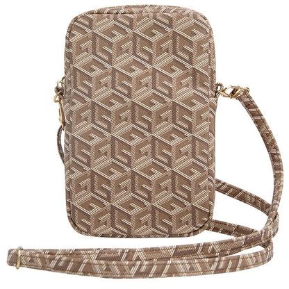 Guess Zip GCube Bottom Stripe phone bag - brown_3