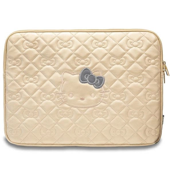 Hello Kitty Zip PU Quilted Bows case for a 14" laptop - gold_0