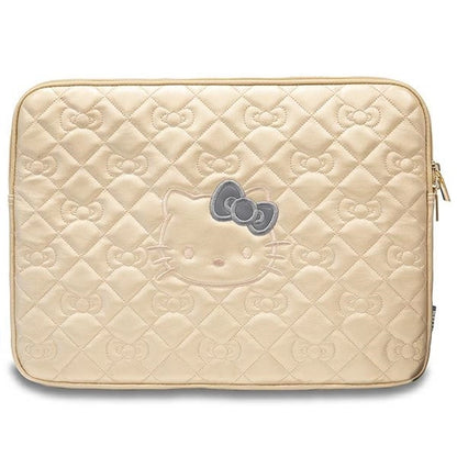 Hello Kitty Zip PU Quilted Bows case for a 14" laptop - gold_0