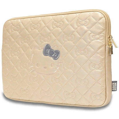 Hello Kitty Zip PU Quilted Bows case for a 14" laptop - gold_1