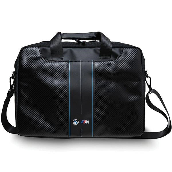 BMW Carbon &amp; Blue Stripe bag for a 16&quot; laptop - black_0