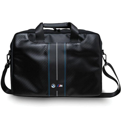 BMW Carbon &amp; Blue Stripe bag for a 16&quot; laptop - black_0