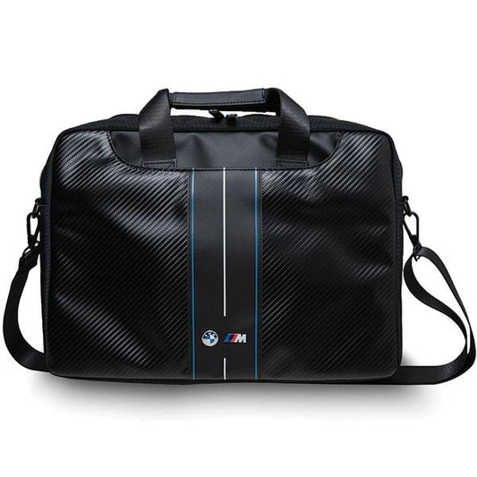BMW Carbon &amp; Blue Stripe bag for a 16&quot; laptop - black_0