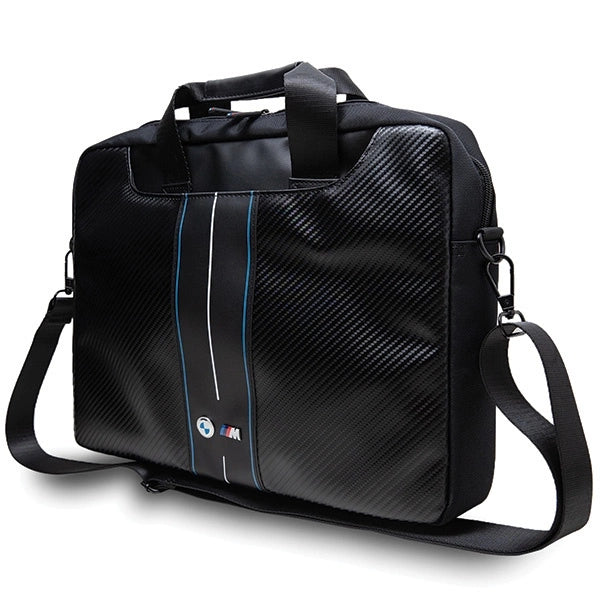 BMW Carbon &amp; Blue Stripe bag for a 16&quot; laptop - black_1