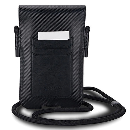 BMW Carbon &amp; Blue Stripe phone bag - black_2