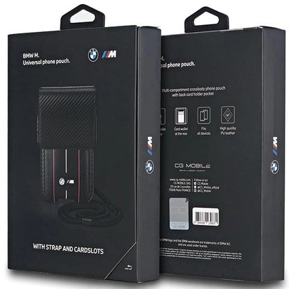 BMW Carbon &amp; Red Stripe phone bag - black_3