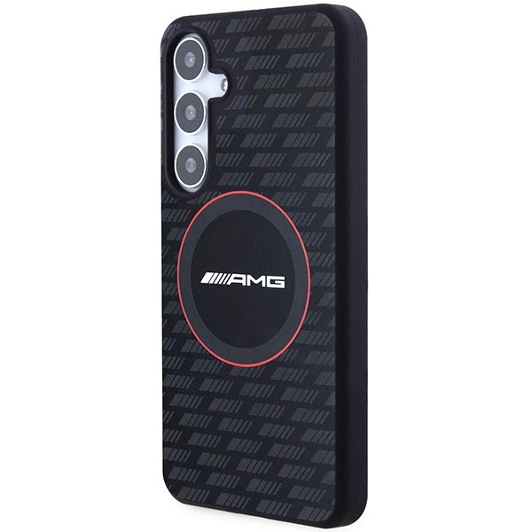 AMG Silicone Carbon Pattern MagSafe case for Samsung Galaxy S24+ - black_1