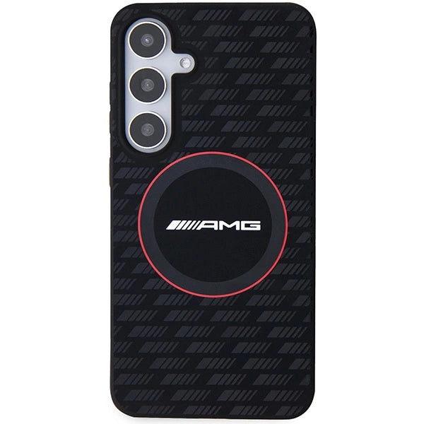AMG Silicone Carbon Pattern MagSafe case for Samsung Galaxy S24+ - black_2