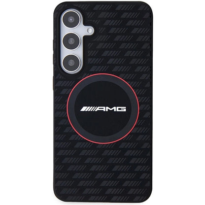 AMG Silicone Carbon Pattern MagSafe case for Samsung Galaxy S24+ - black_2