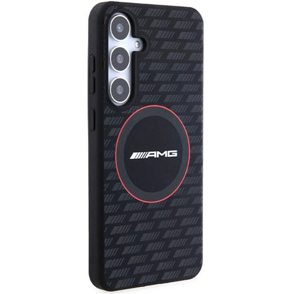 AMG Silicone Carbon Pattern MagSafe case for Samsung Galaxy S24+ - black_3