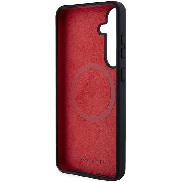 AMG Silicone Carbon Pattern MagSafe case for Samsung Galaxy S24+ - black_6