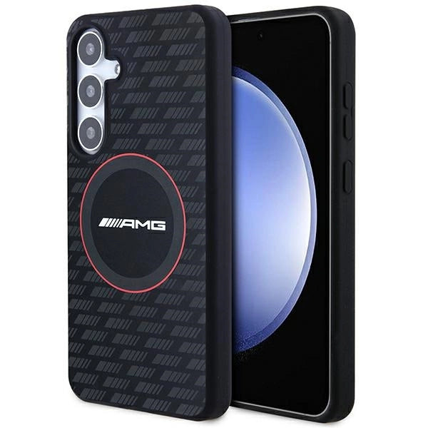 AMG Silicone Carbon Pattern MagSafe case for Samsung Galaxy S24 - black_0