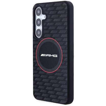 AMG Silicone Carbon Pattern MagSafe case for Samsung Galaxy S24 - black_1