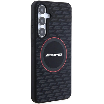 AMG Silicone Carbon Pattern MagSafe case for Samsung Galaxy S24 - black_3