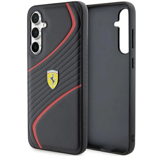 Ferrari Twist Metal Logo case for Samsung Galaxy S23 FE - black_0