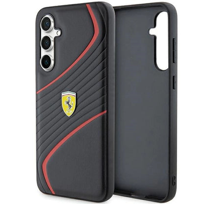 Ferrari Twist Metal Logo case for Samsung Galaxy S23 FE - black_0