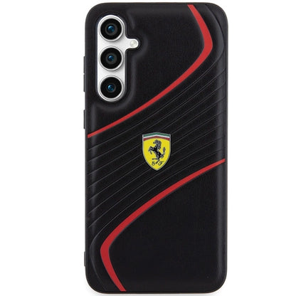 Ferrari Twist Metal Logo case for Samsung Galaxy S23 FE - black_2