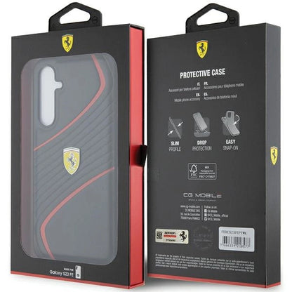 Ferrari Twist Metal Logo case for Samsung Galaxy S23 FE - black_6