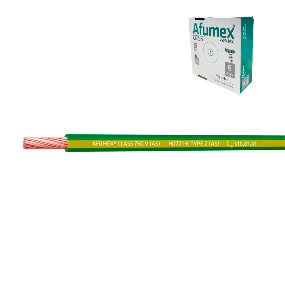 Cabo h07z1-k(as) 2,5 mmÂ² amarelo/verde euro/m_0