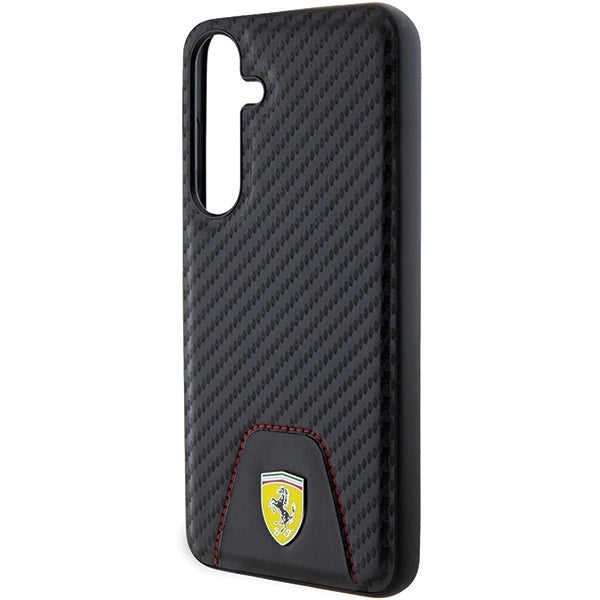 Ferrari Carbon Stitched Bottom case for Samsung Galaxy S24+ - black_5