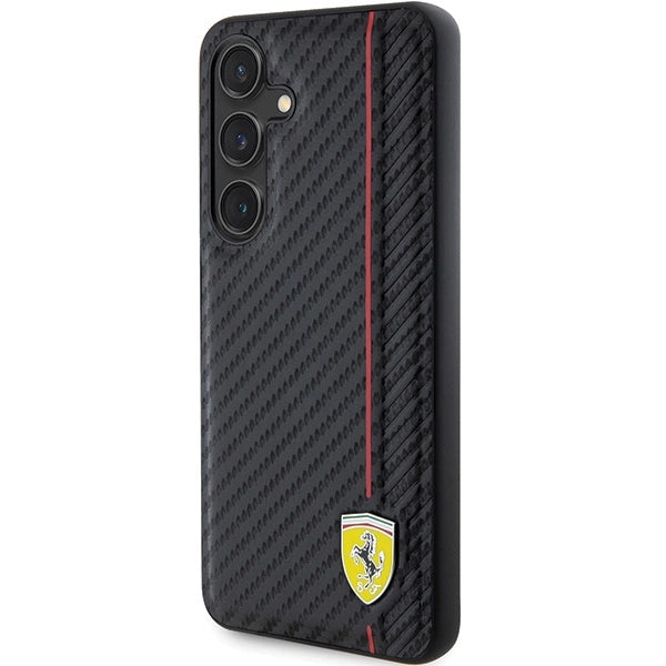 Ferrari Carbon Printed Line case for Samsung Galaxy S24 - black_1