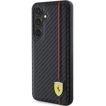 Ferrari Carbon Printed Line case for Samsung Galaxy S24 - black_1