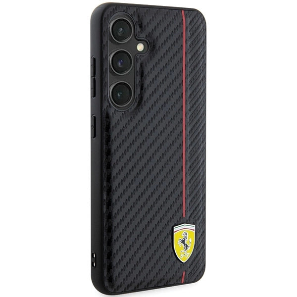 Ferrari Carbon Printed Line case for Samsung Galaxy S24 - black_3