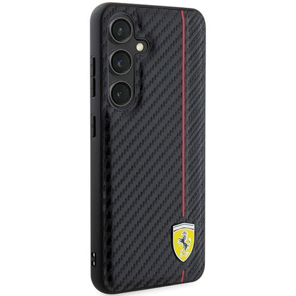 Ferrari Carbon Printed Line case for Samsung Galaxy S24 - black_3