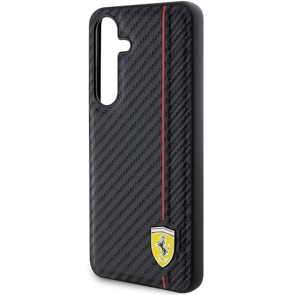 Ferrari Carbon Printed Line case for Samsung Galaxy S24 - black_5