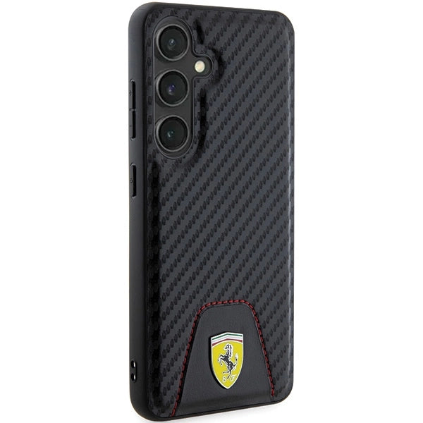 Ferrari Carbon Stitched Bottom case for Samsung Galaxy S24 - black_3