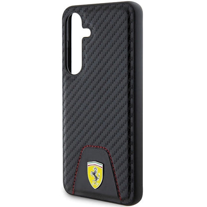 Ferrari Carbon Stitched Bottom case for Samsung Galaxy S24 - black_5