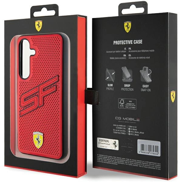 Ferrari Big SF Perforated case for Samsung Galaxy S24 - red_7
